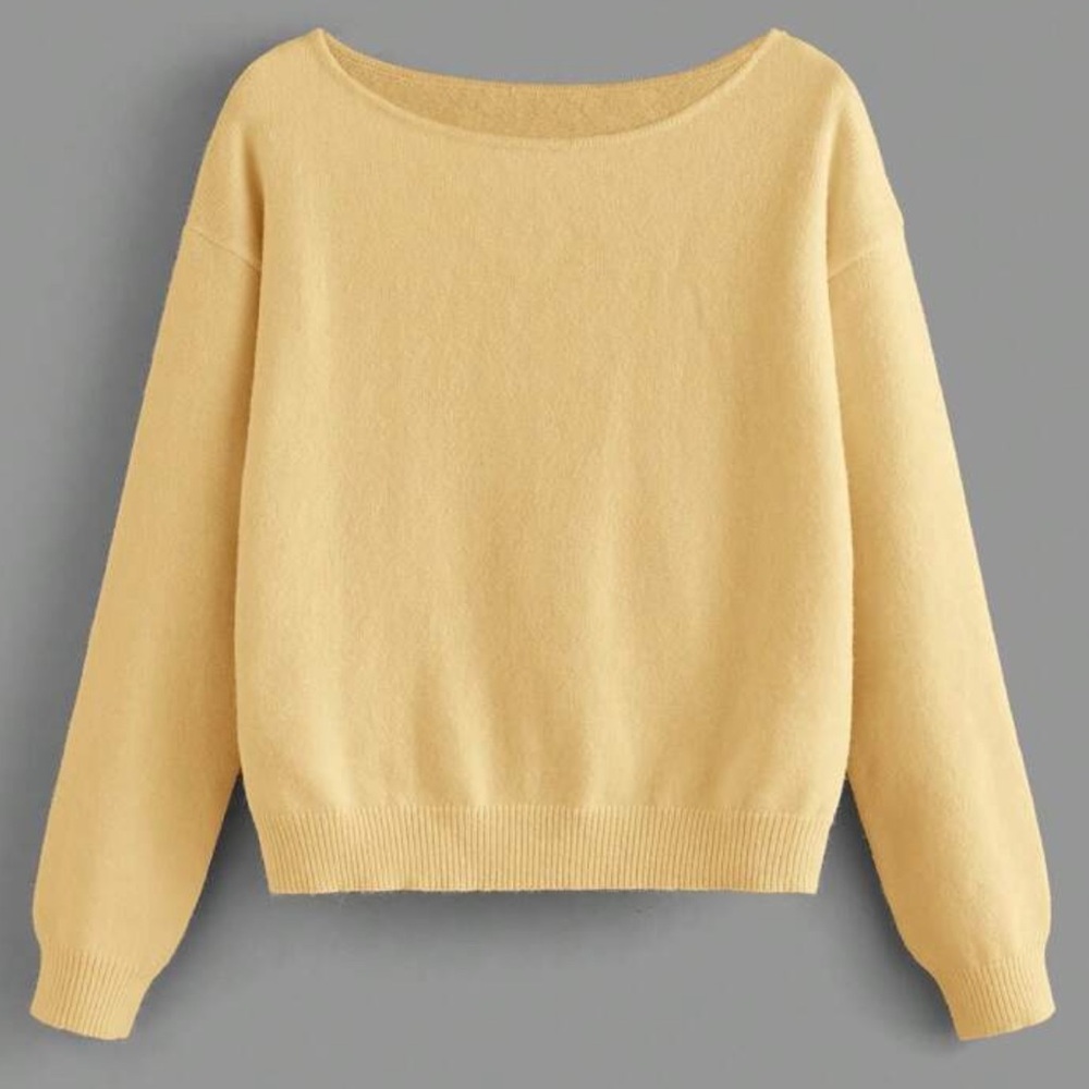 Shein basics women’s solid color drop sweater long sleeve